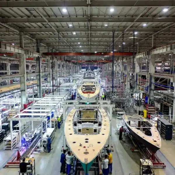 Custom yacht interior craftsmanship and finishing